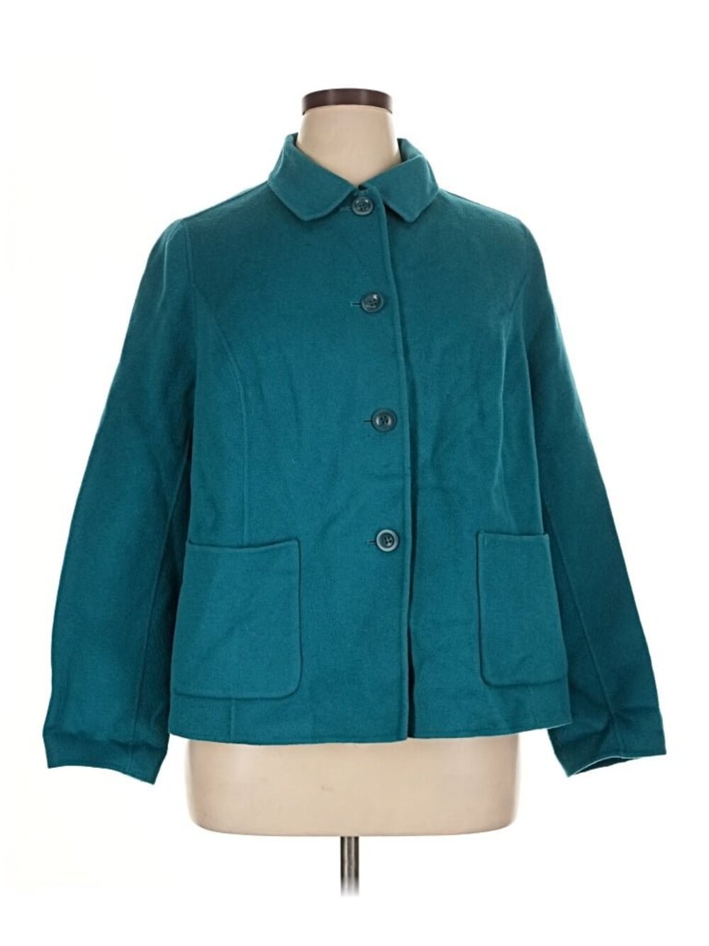 TALBOTS plus petite double faced wool blend coat jacket (18WP)